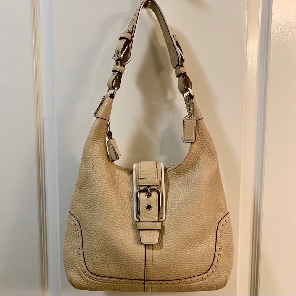 Coach Hamilton Soft Pebble Leather Hobo Bag
